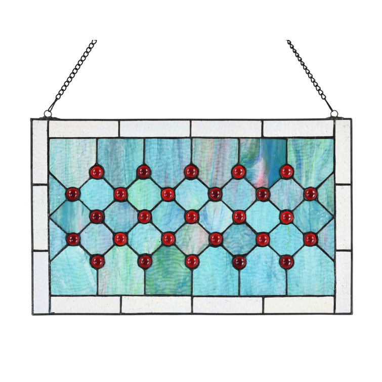 Fine Art Lighting Blue Stained Glass Hanging Window Panel & Reviews